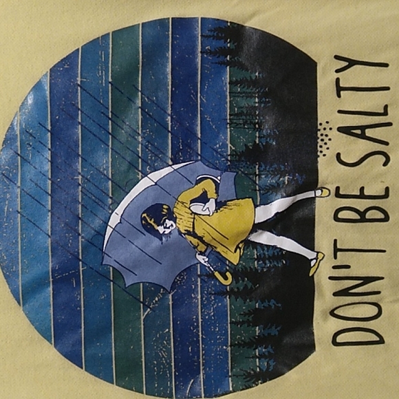 LAST DROP! Don't Be Salty Bella Canvas Tee Sz.M Made In USA Has Wash Wear - Picture 2 of 6